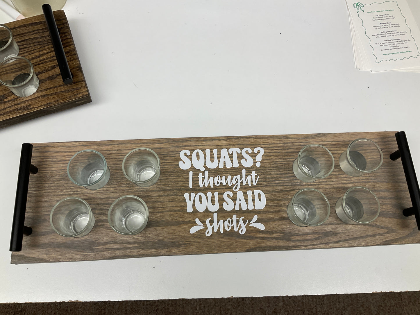Tequila Tray with Shot Glasses