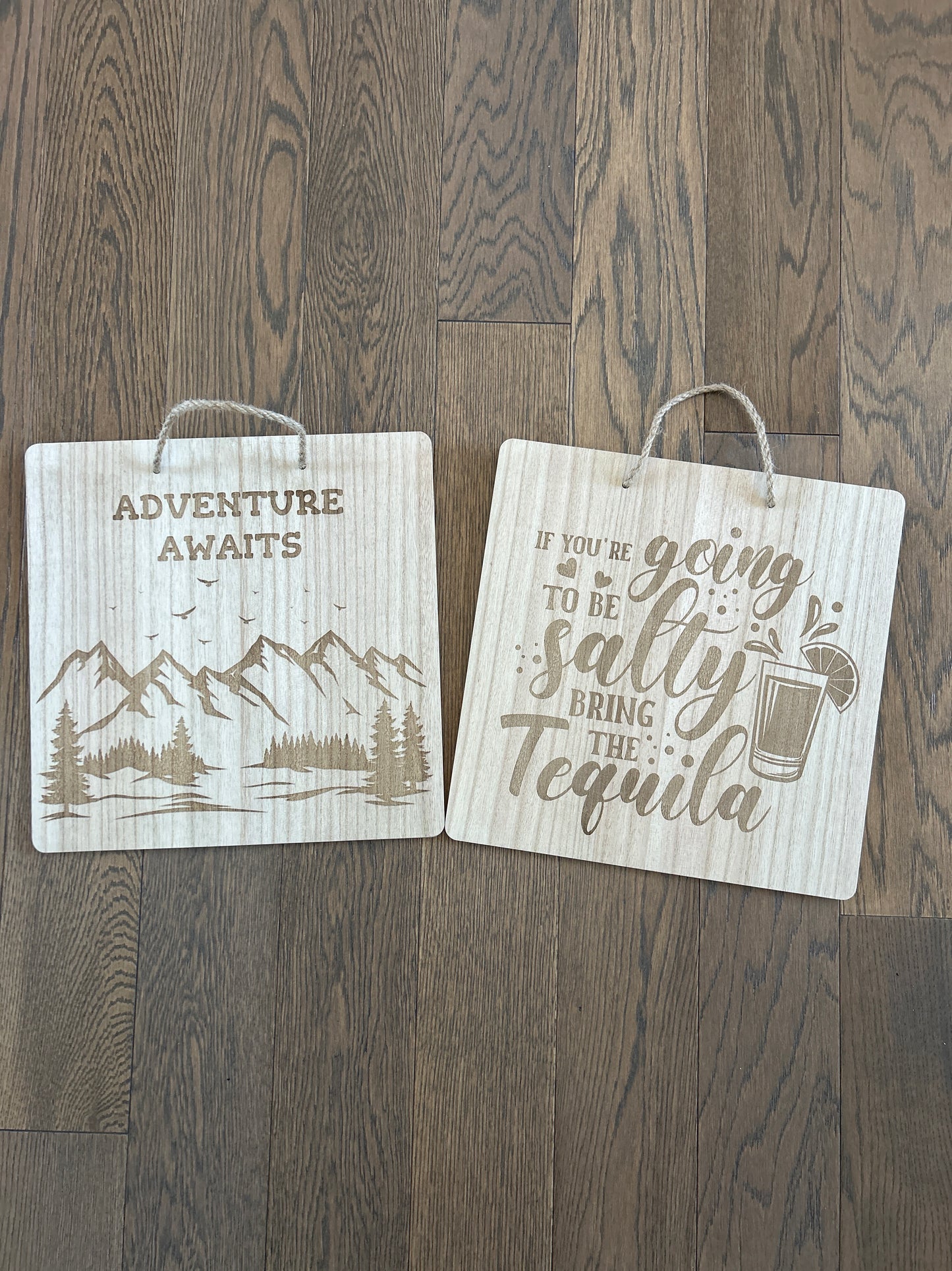 Laser Engraved wood Signs