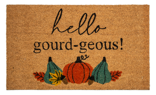 Hello Gourd-geous Door Mat