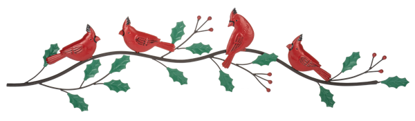Cardinals Metal Painted