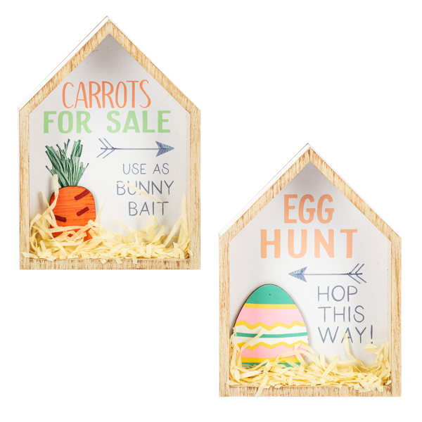 Easter House Table Sitters with Stuffing