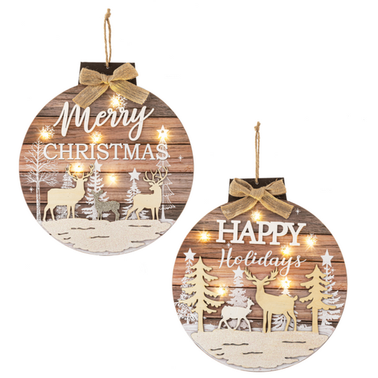 Christmas Light Up Signs