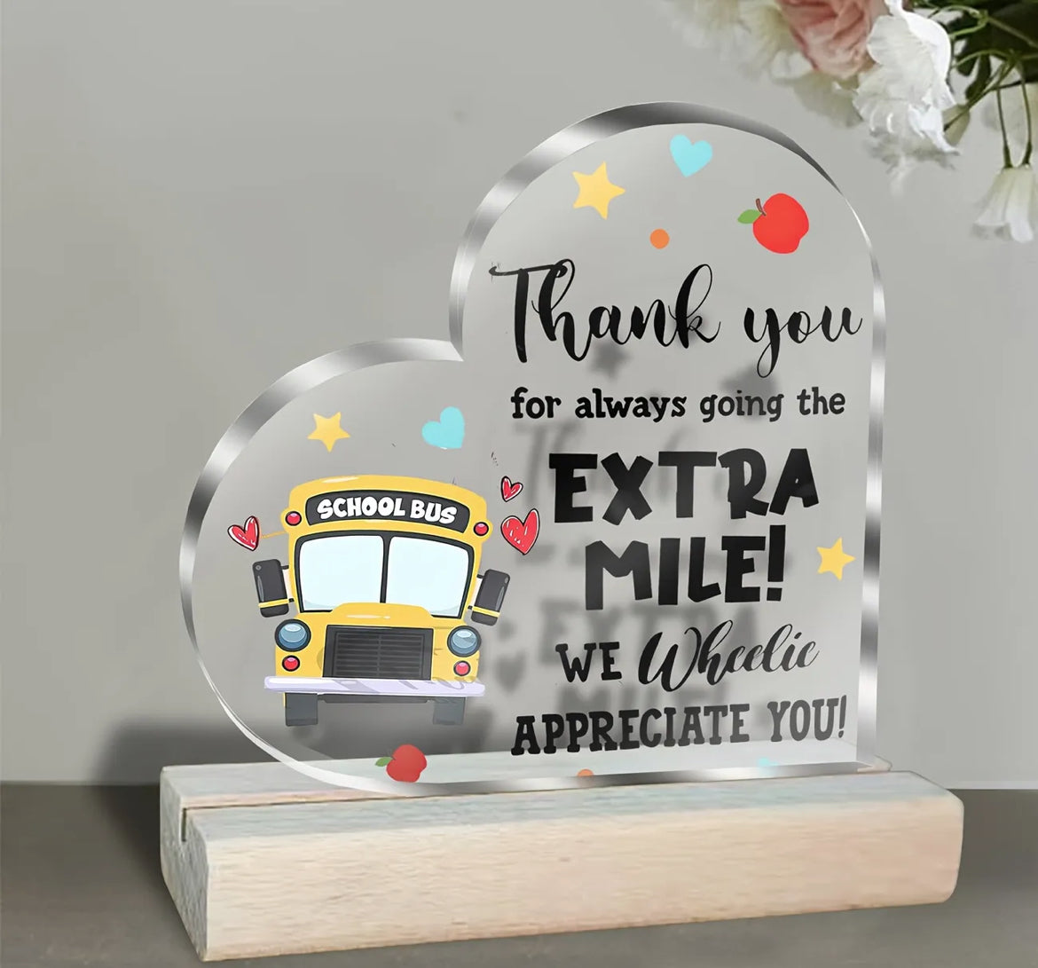 Acrylic Message with Wood Stand