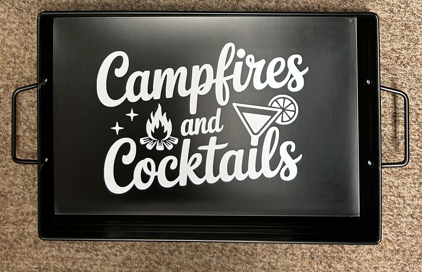 Black Large Metal Trays