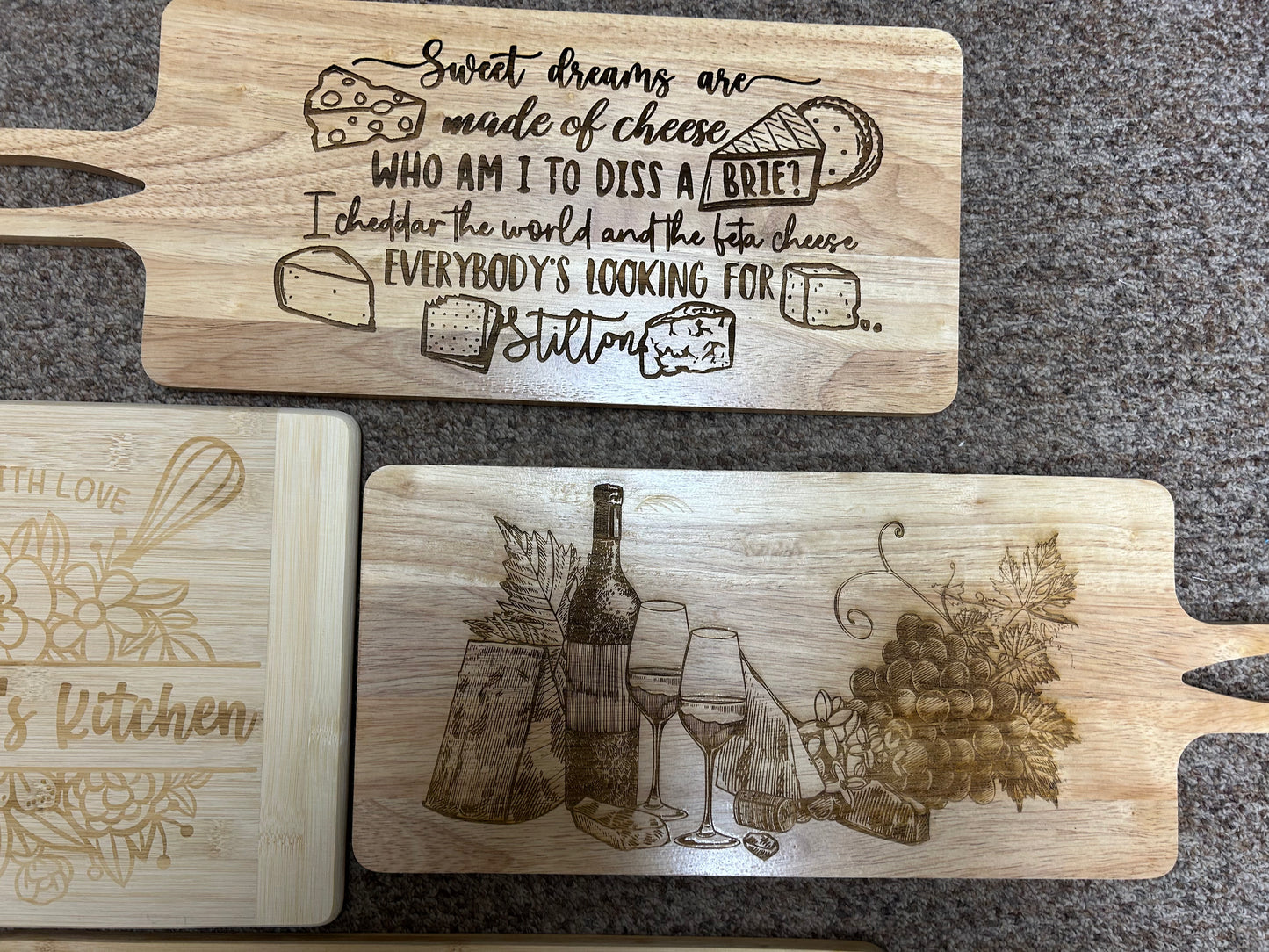 Cutting Boards - Wood Engraved/Etched