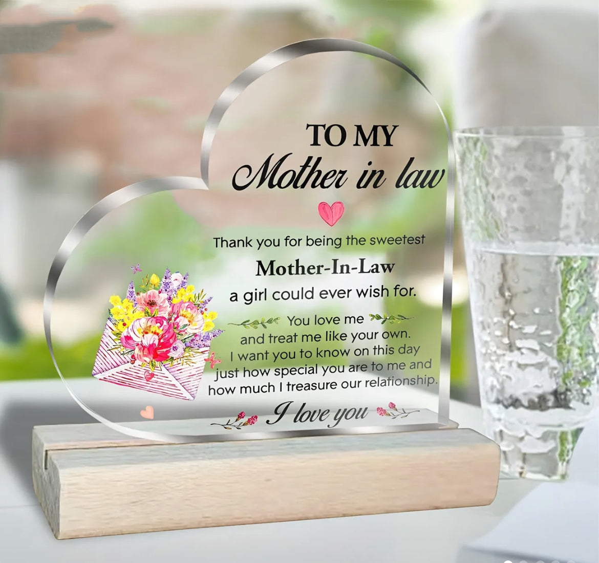Acrylic Message with Wood Stand