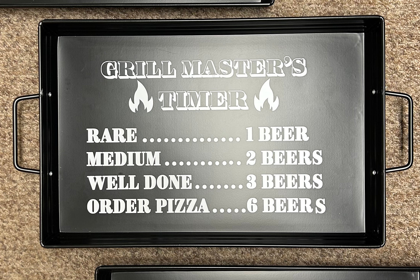 Black Large Metal Trays