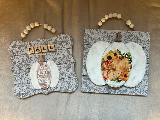 Fall Pumpkin Signs