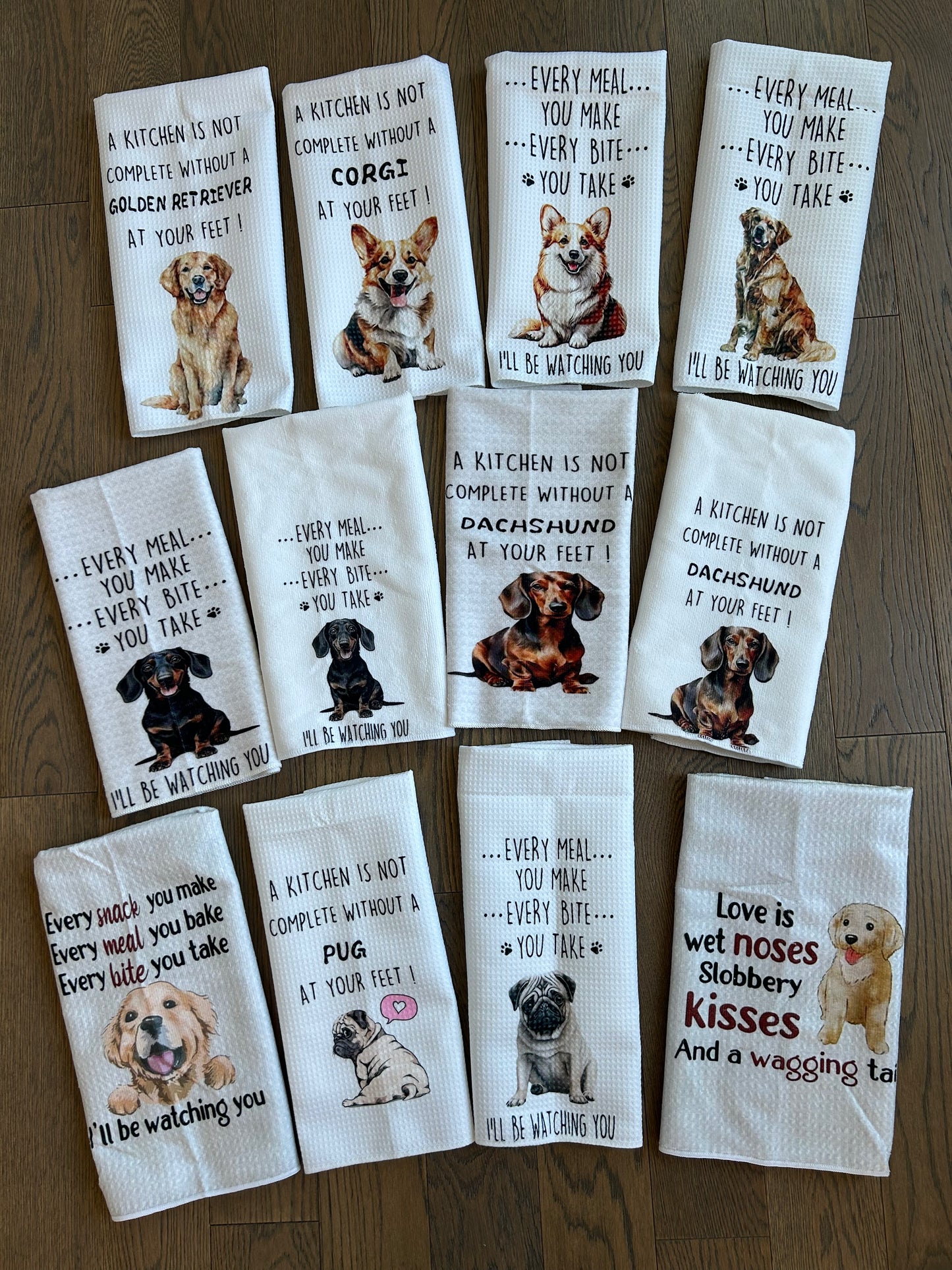 Dog Breed Cute Tea Towels