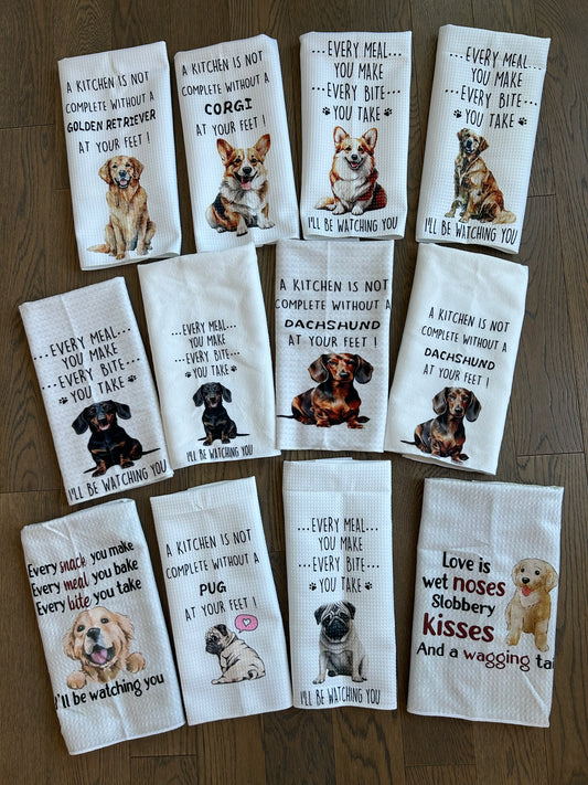 Dog Breed Cute Tea Towels