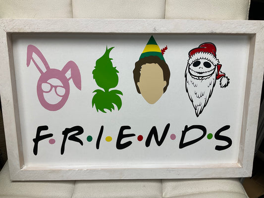 Christmas "FRIENDS" Sign