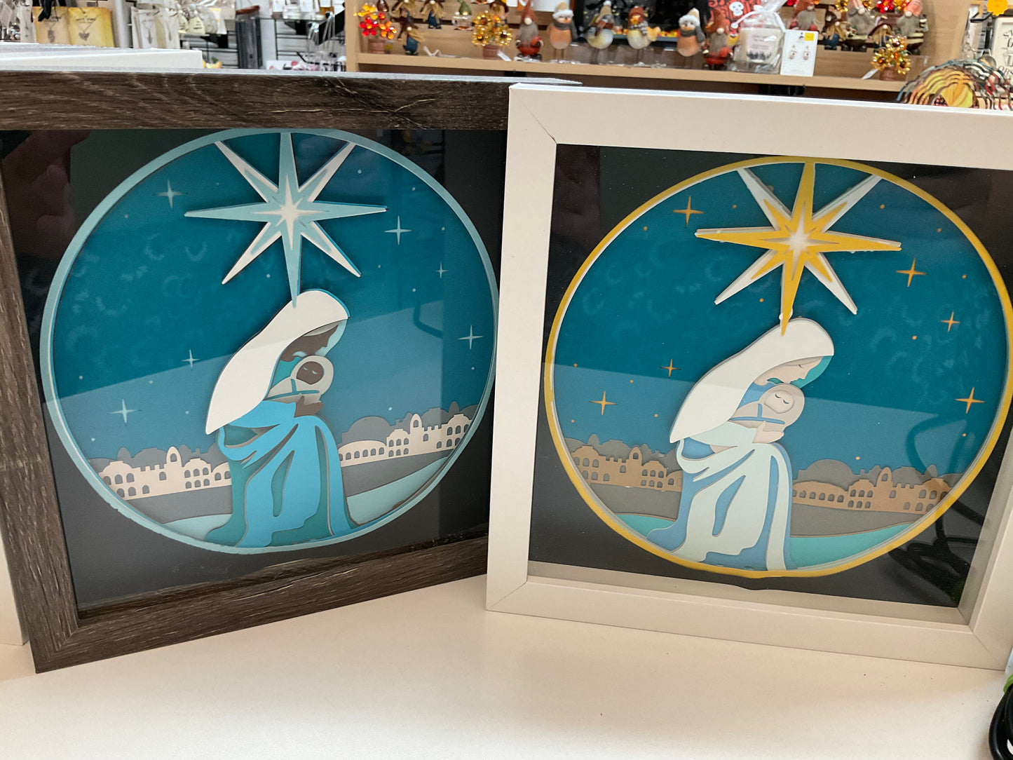 Holiday Themed Shadow Boxes 8x8”