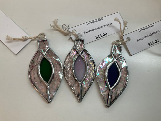 Stained Glass Christmas Bulbs