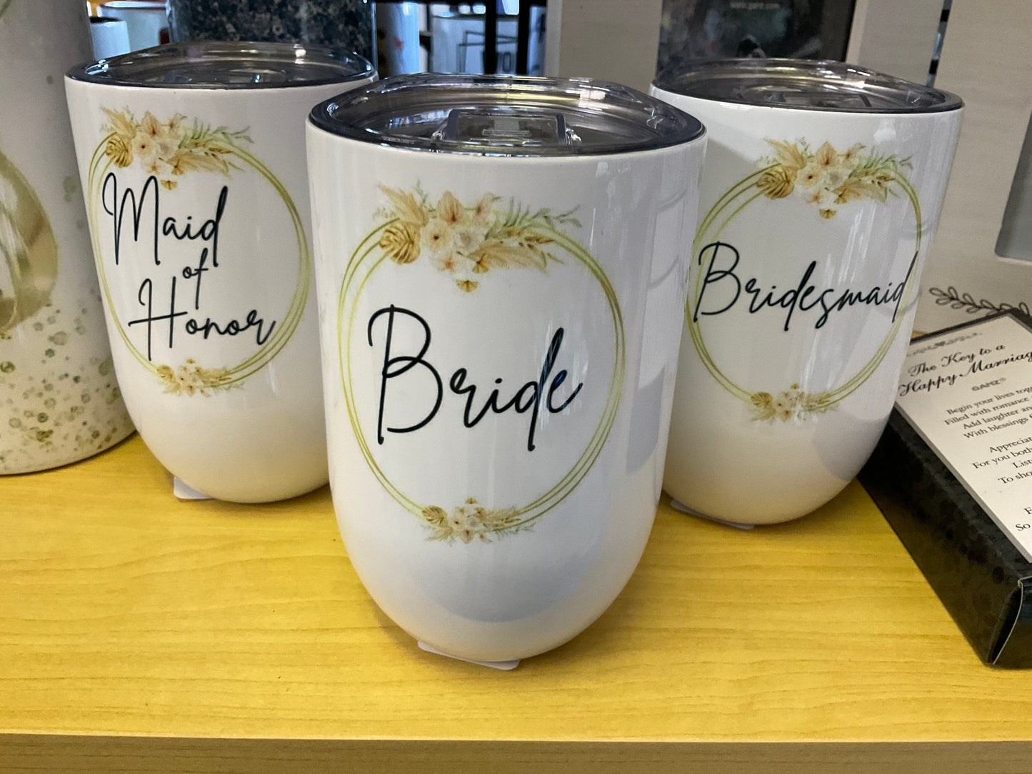 Insulated Wedding Wine Tumblers