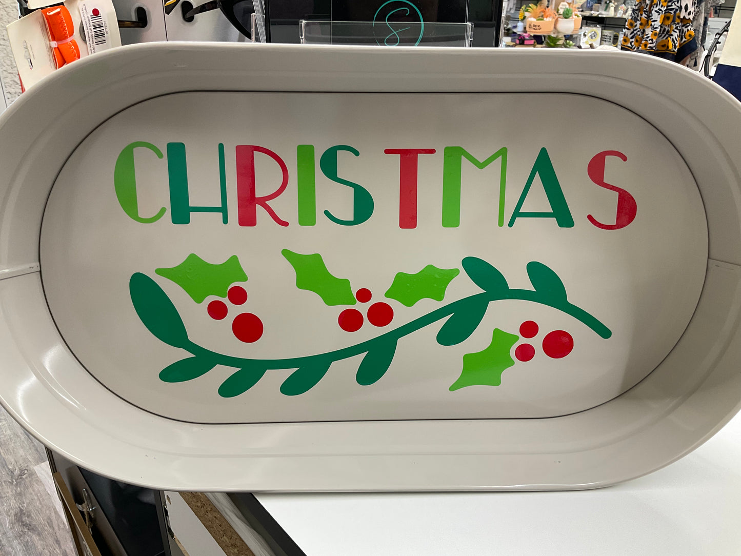 Holiday Metal Serving Trays