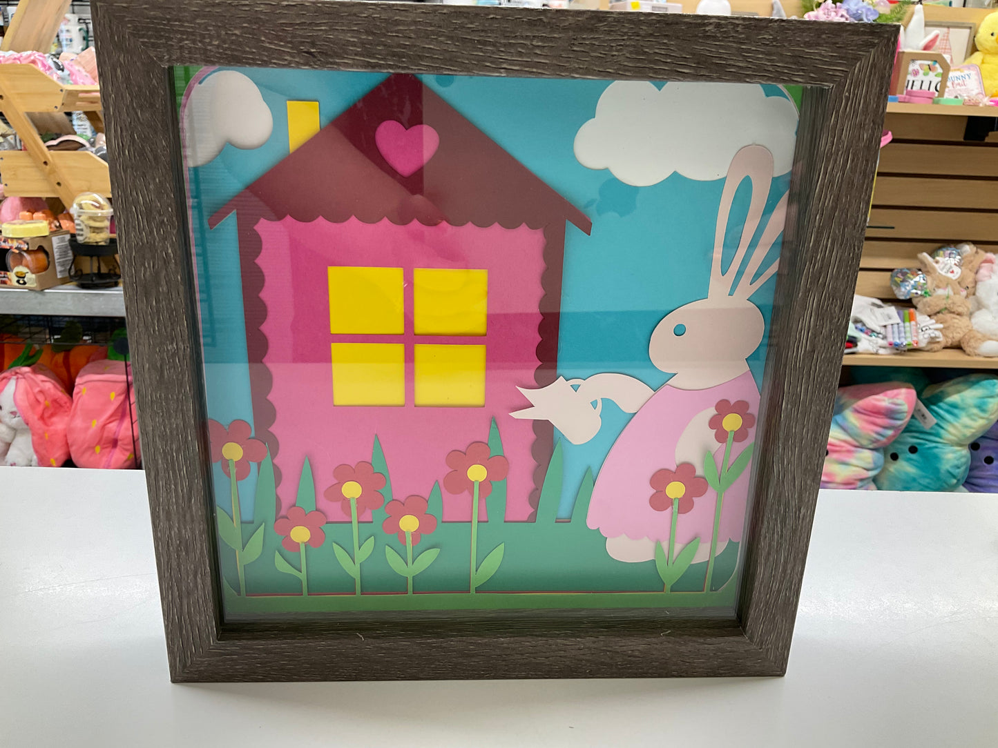 Bunny House Shadow Box
