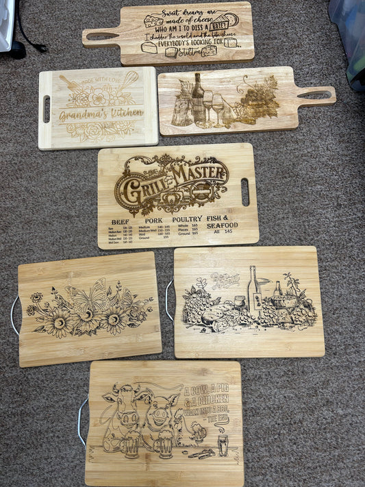 Cutting Boards - Wood Engraved/Etched