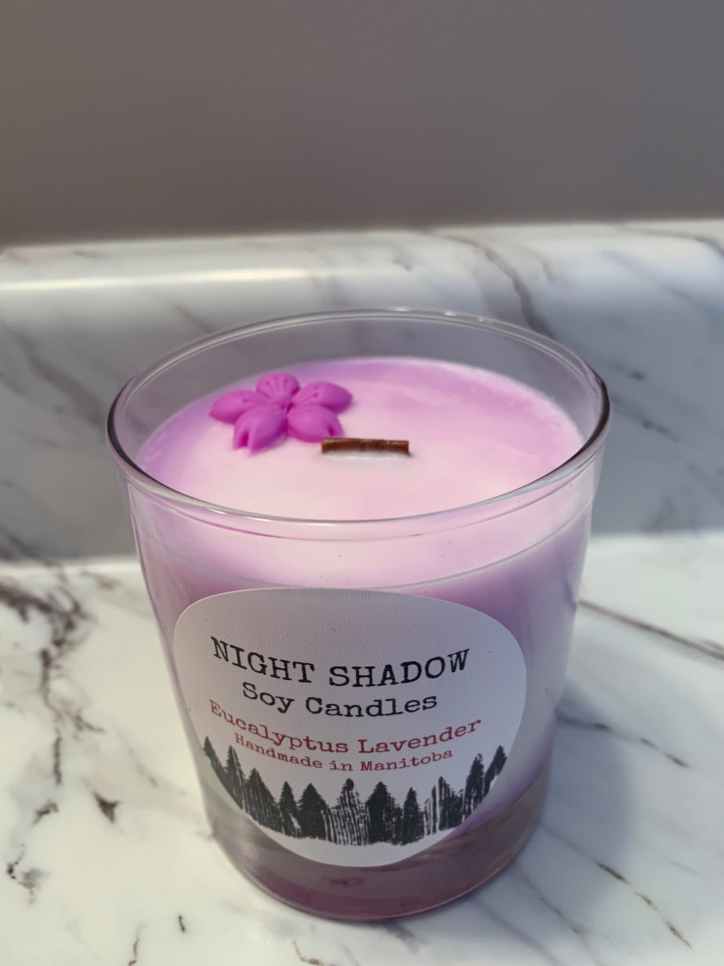 Night Shadow Soy Wax with Wax Embellishments