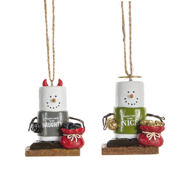 S'mores Naughty & Nice Ornaments