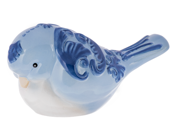 Light Blue Scroll Wing Bird