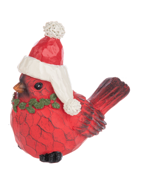 Nature's Noel Bird with Hat Figurines