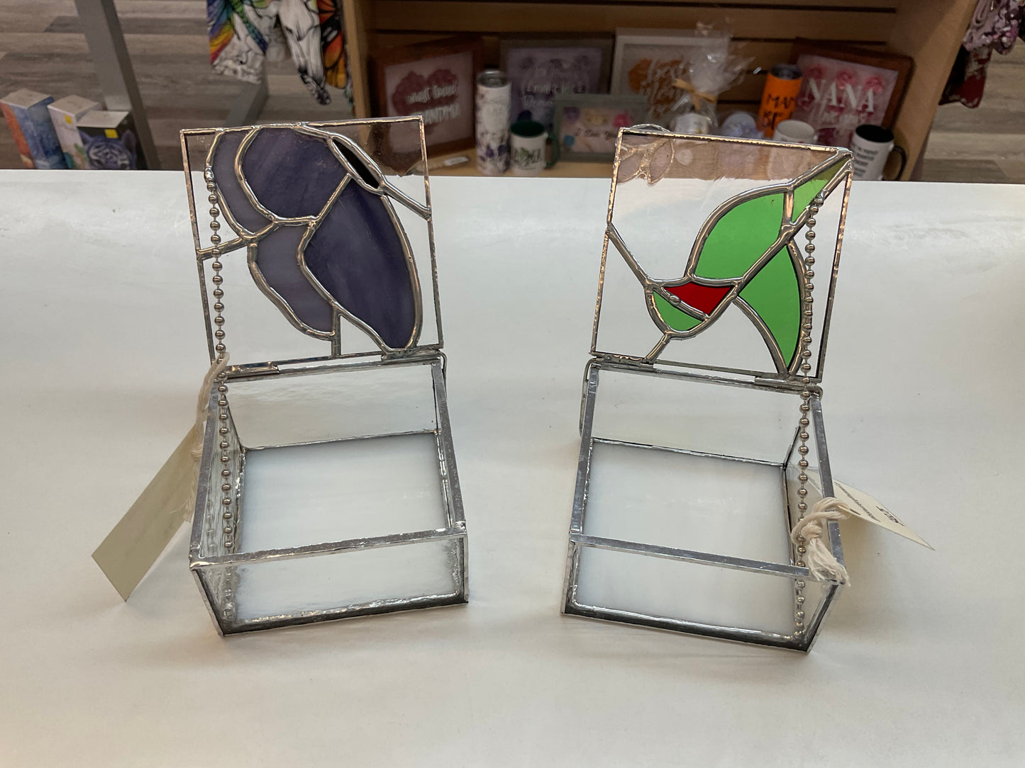 Stain Glass Trinket Boxes