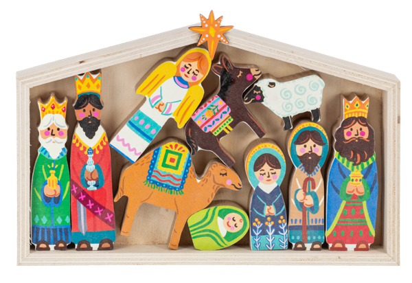 Nativity Scene w/Creche Set (11 pc. set)