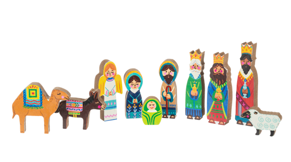 Nativity Scene w/Creche Set (11 pc. set)