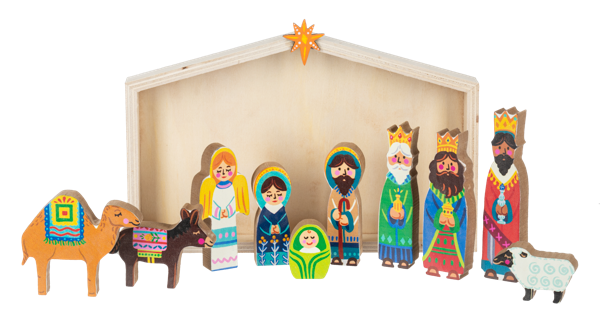 Nativity Scene w/Creche Set (11 pc. set)