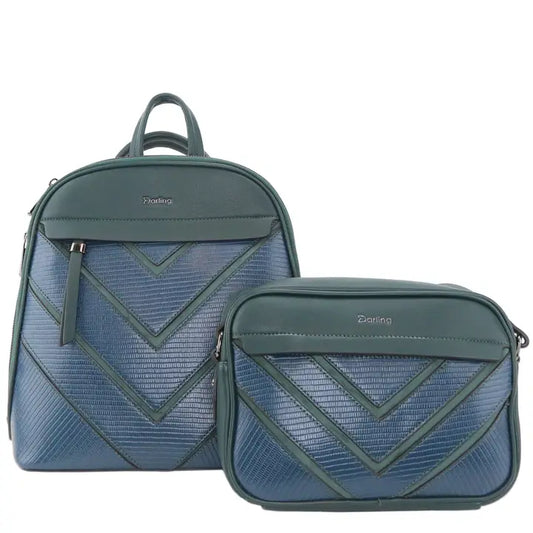 V Stripe Two-Tone Back pack or Shoulder Bag