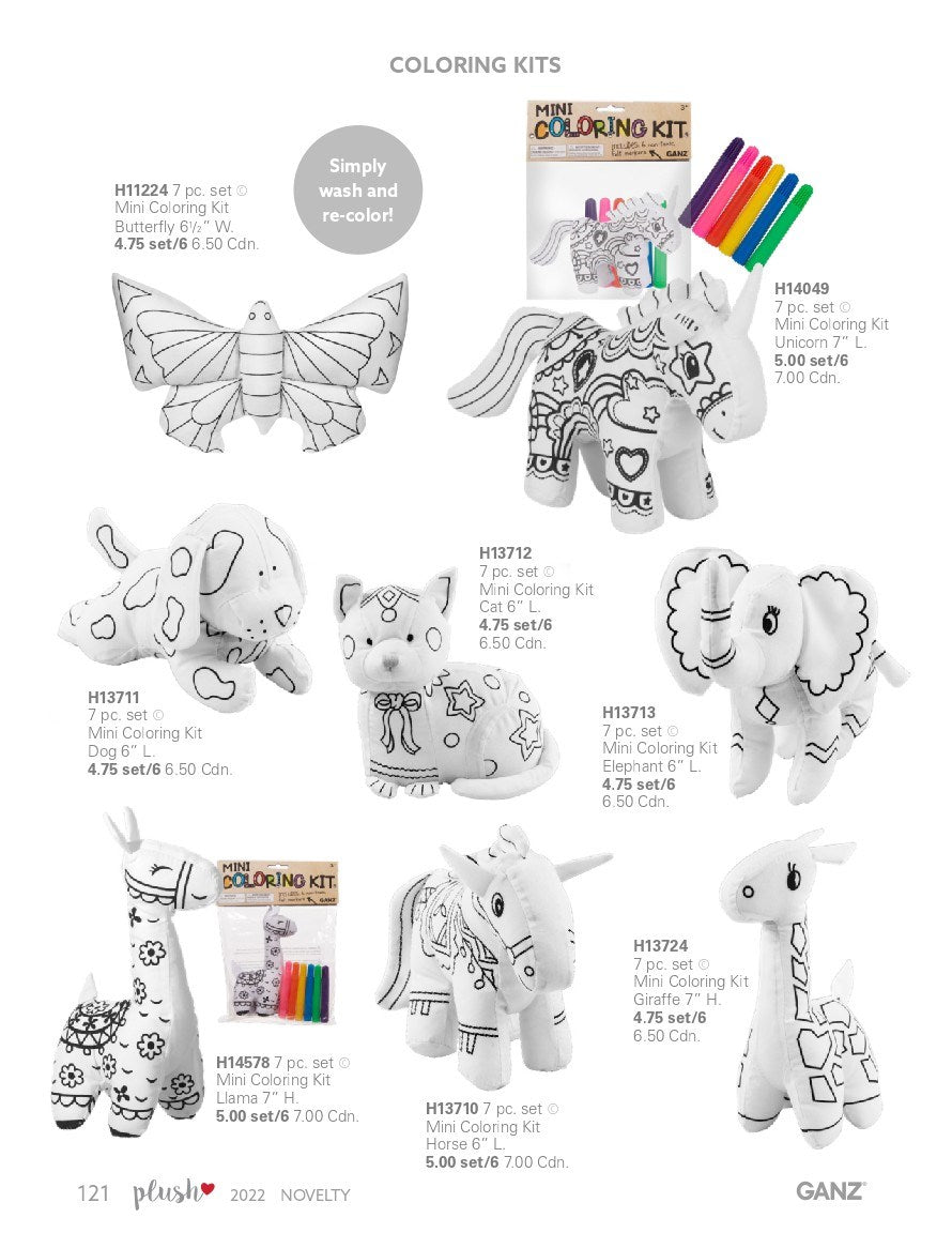 Color animal kit with markers