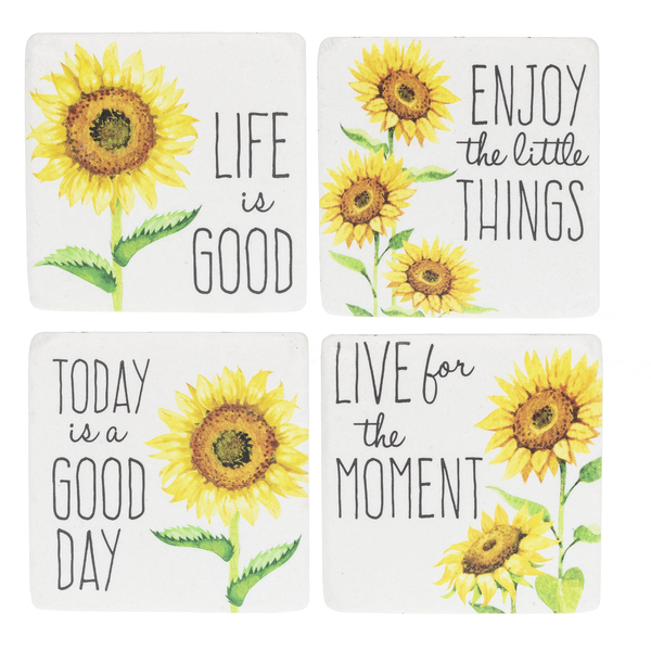 Sunflower Coaster Set