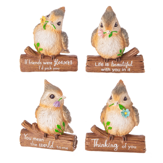 Thinking of you bird figurines
