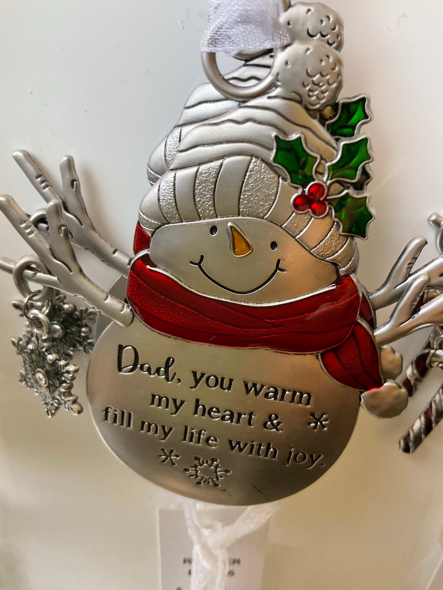 Swirls of Christmas Joy Snowmen Ornaments