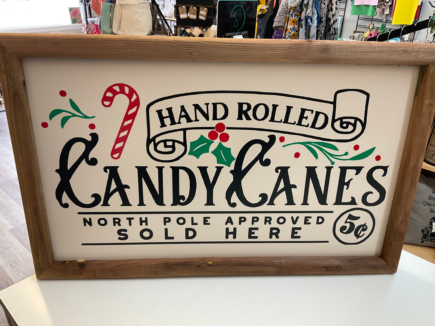 Hand Rolled Candy Canes Sign