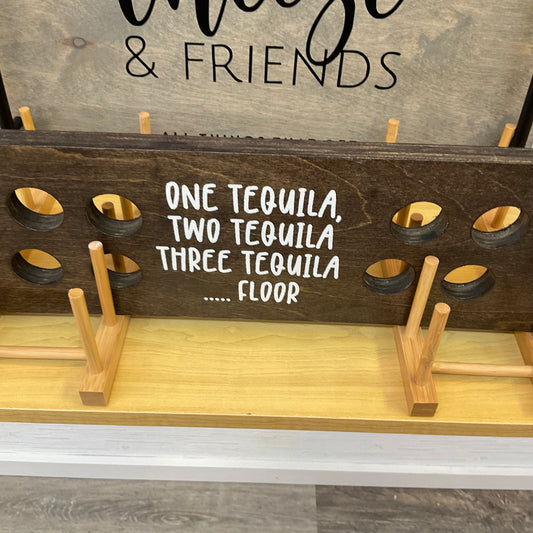 Tequila Tray with Shot Glasses
