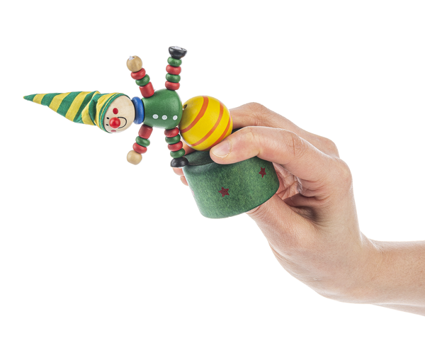 Christmas Wooden Push-Up Puppet