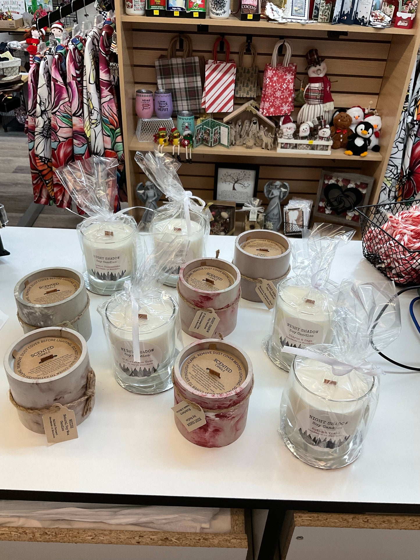 Natural Soy Wax Candles in Cement Pot