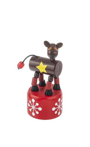 Christmas Wooden Push-Up Puppet