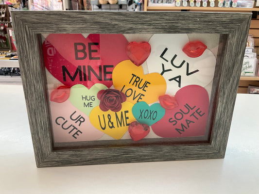 “Candy Hearts” Shadow Box