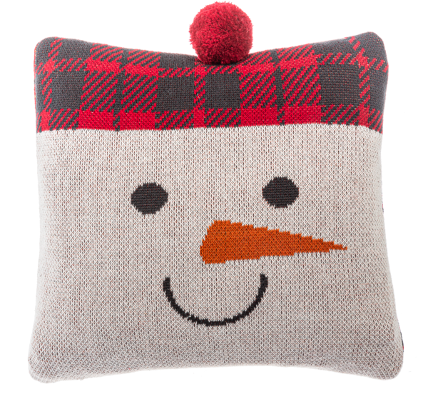 Knit Snowman Pillow - 12x12