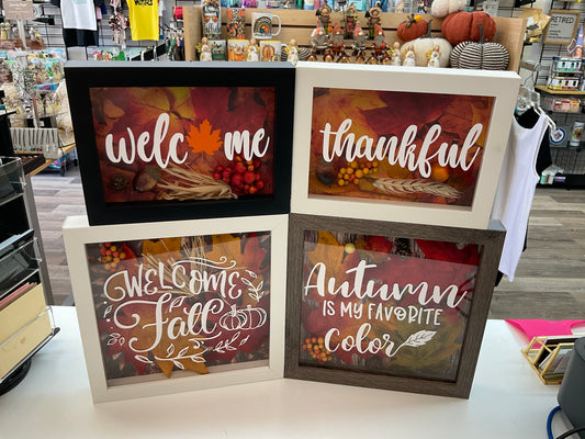 Fall Themed Shadow Boxes