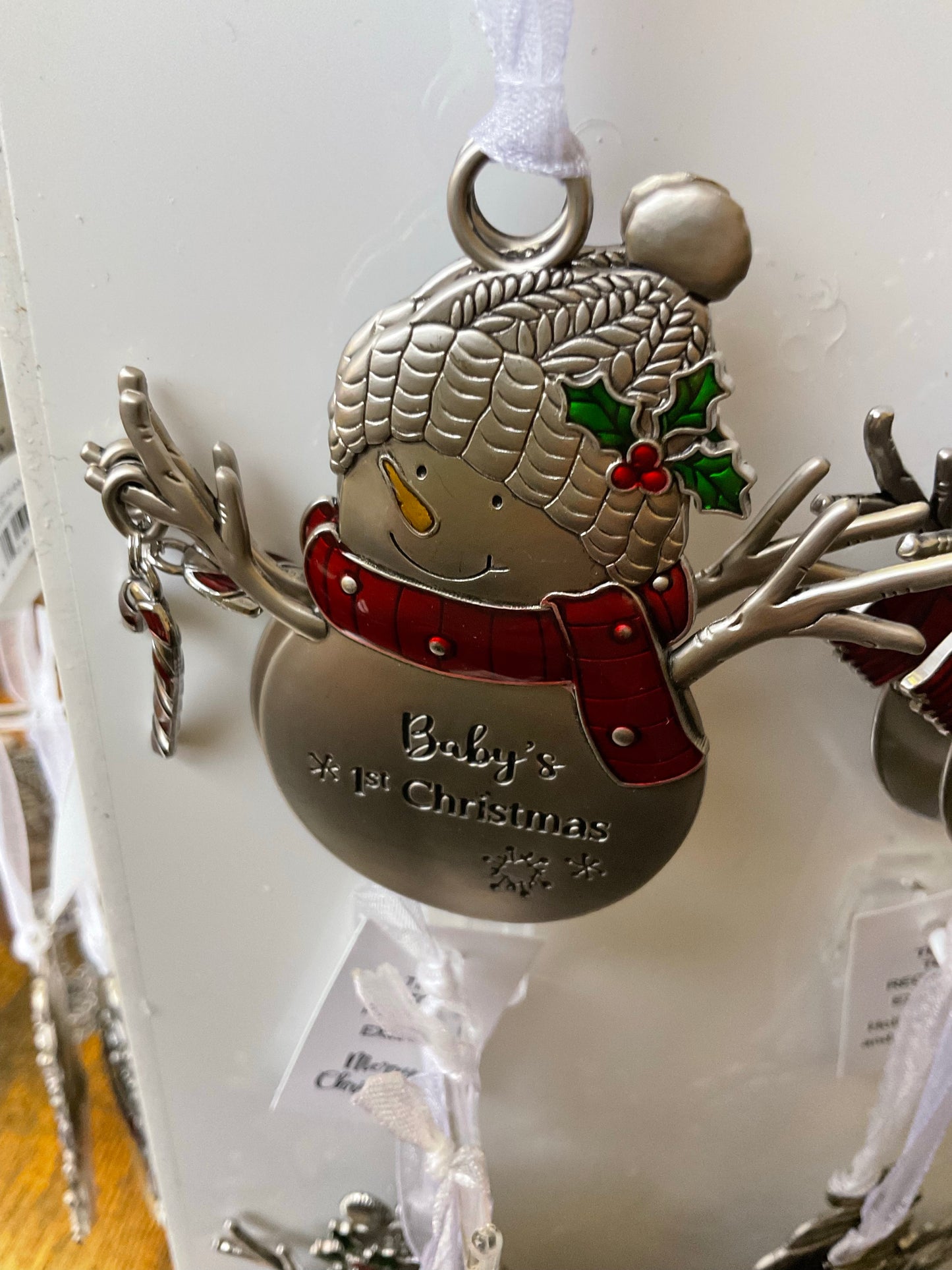 Swirls of Christmas Joy Snowmen Ornaments