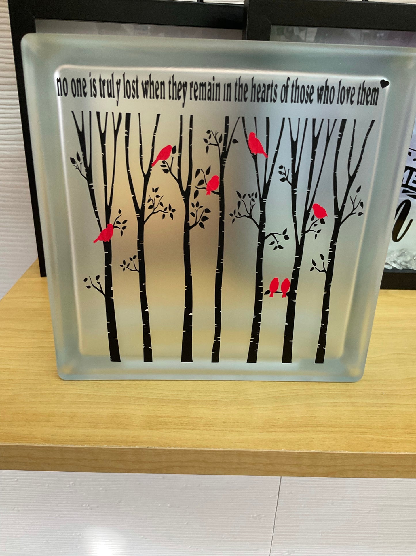 No One Is Truly Lost Glass Block