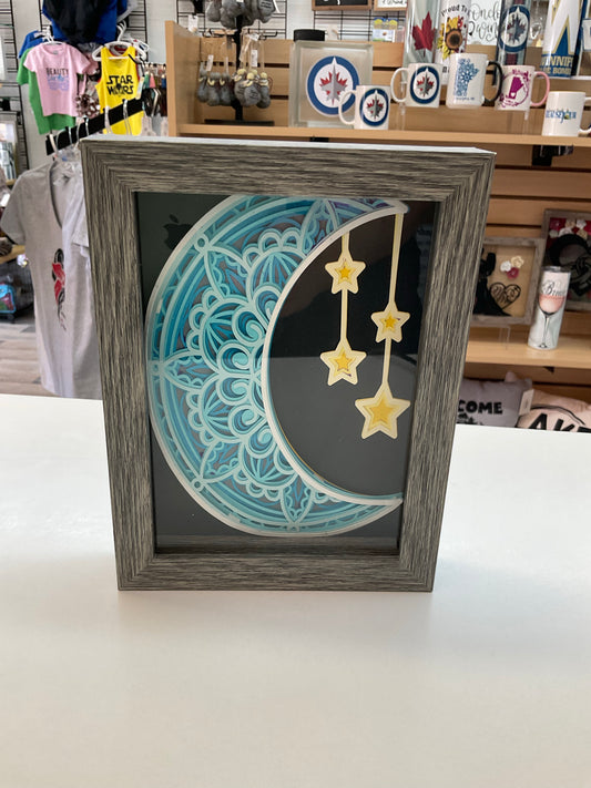 Crescent Moon Shadow Box