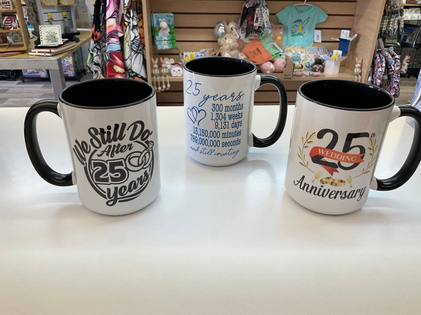 25th anniversary mugs