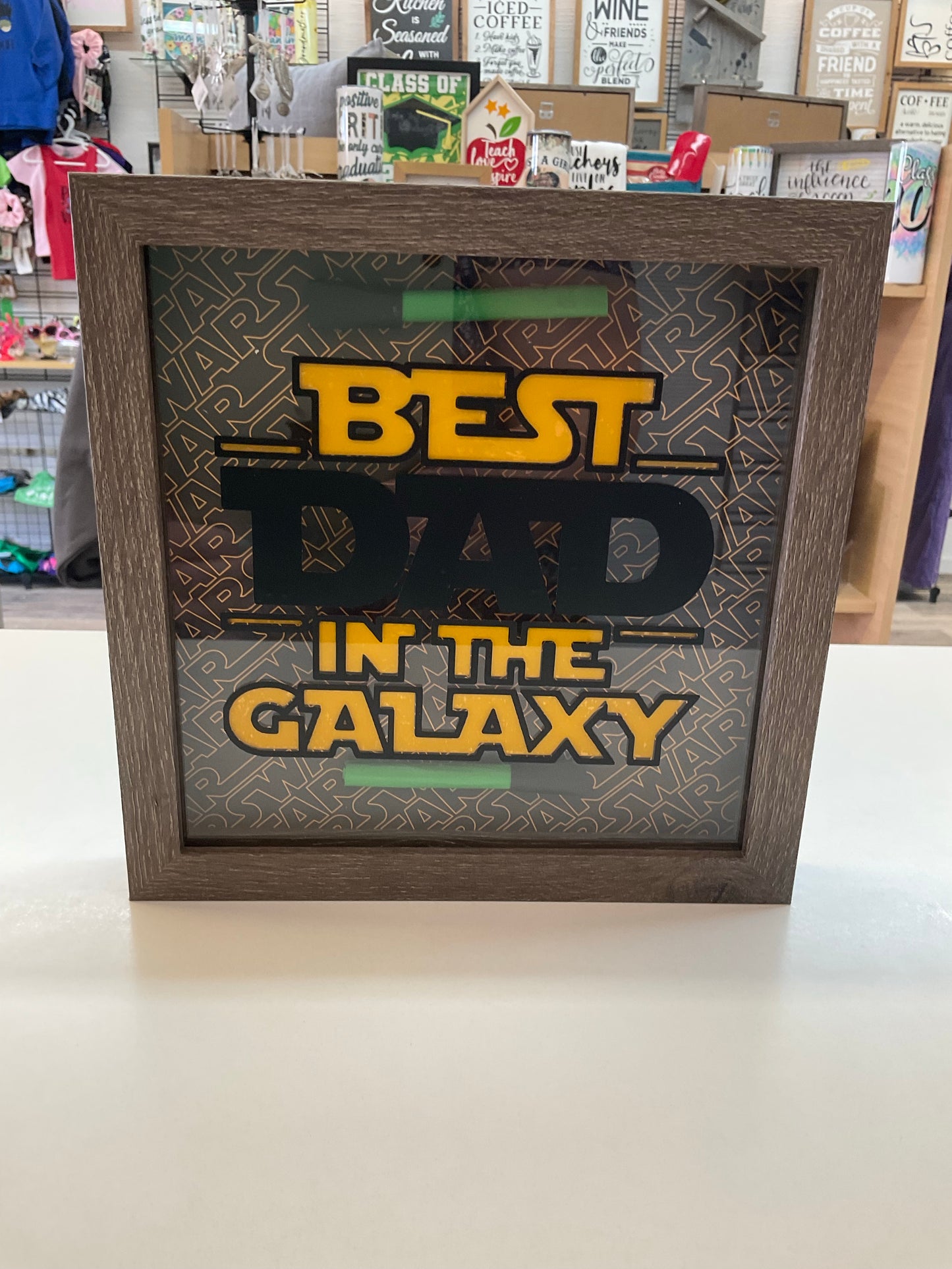 Best Dad In The Galaxy Shadow Box