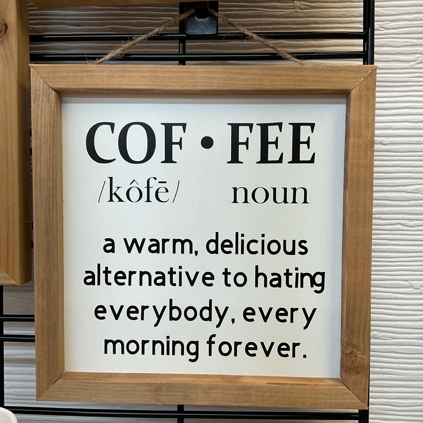 Coffee Definition Sign