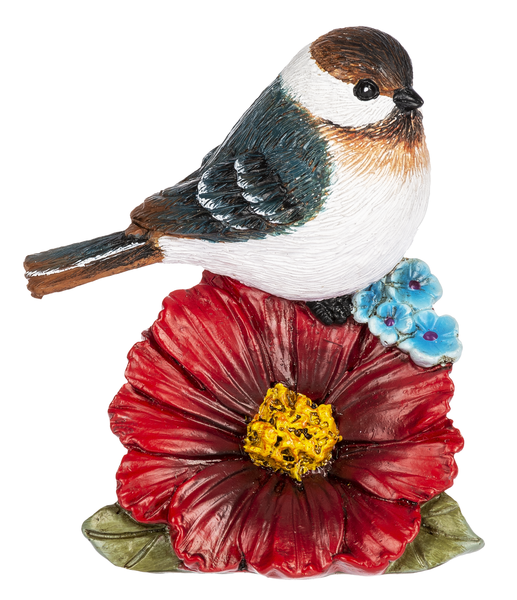 Birds on Fall Flowers