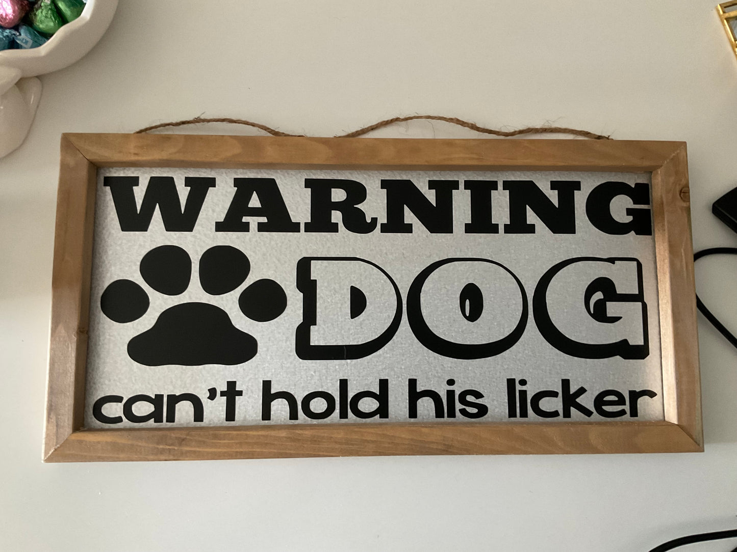 Warning Dog Can’t Control His Licker